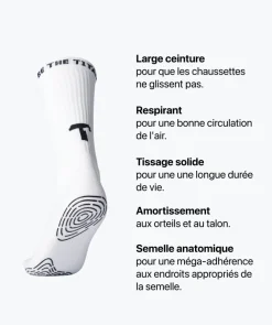 T1TAN Grip Socks - Blanc- Chaussettes