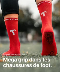 T1TAN Grip Socks - Rouge- Chaussettes