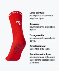 T1TAN Grip Socks - Rouge- Chaussettes